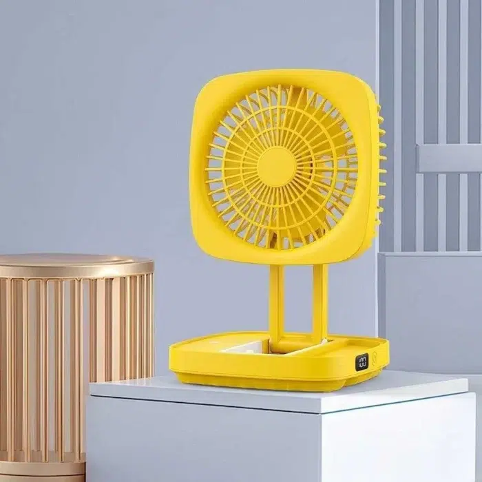 Rechargeable folding desk fan with led light - Image 3